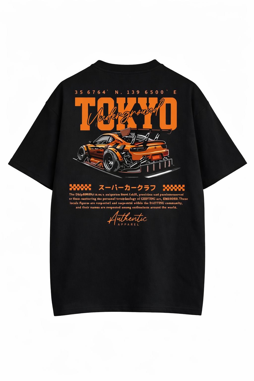 Tokyo Underground Baskılı Oversize Tişört