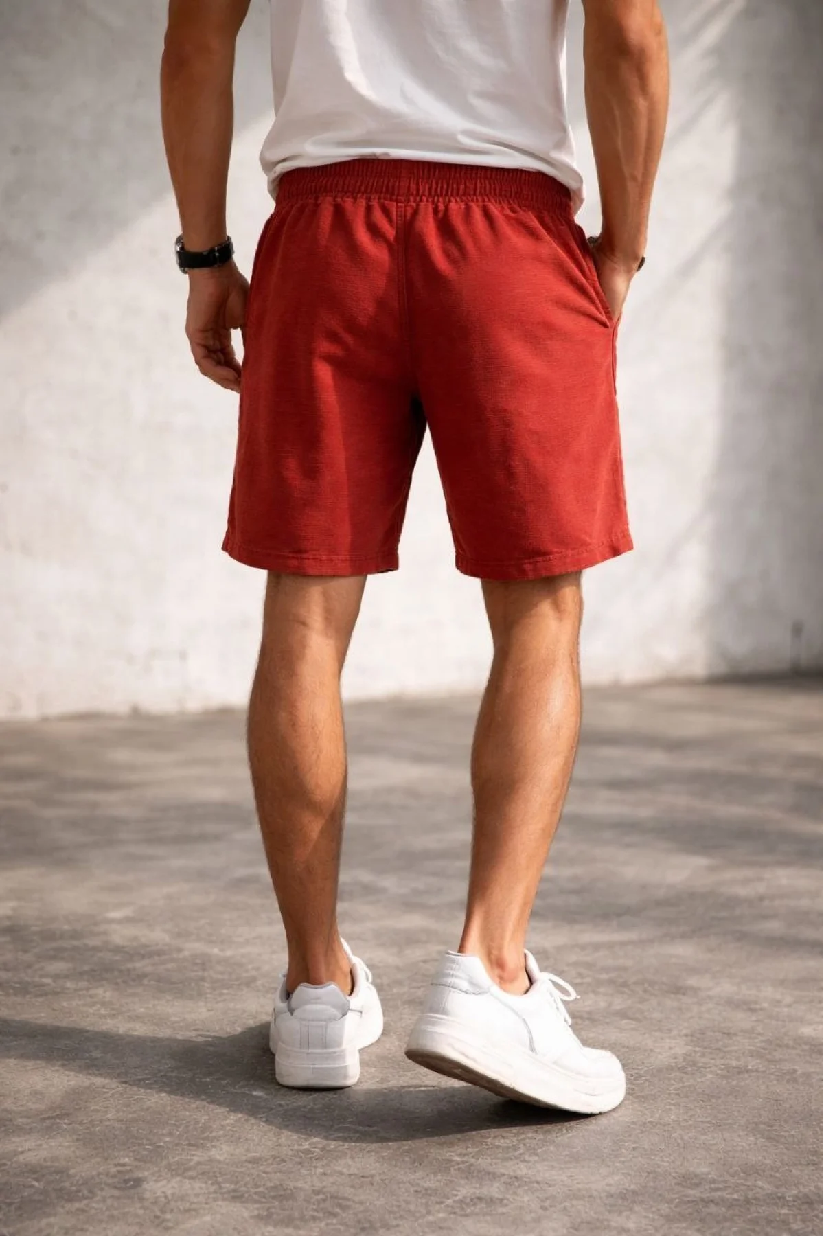 Erkek Kırmızı Yazlık Şort