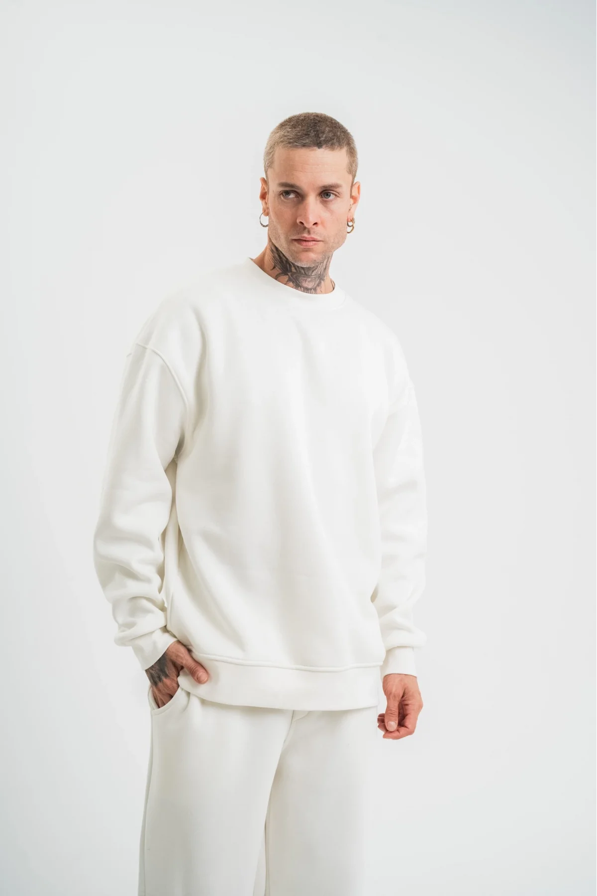 Uzun Kol Bisiklet Yaka Basic SweatShirt