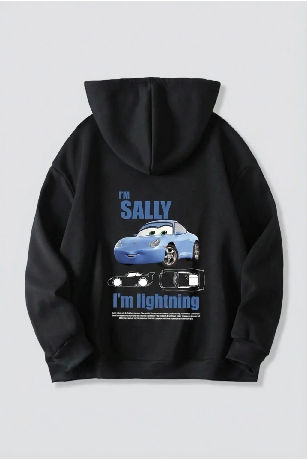 Sevgililer Günü Özel Siyah Kapüşonlu Baskılı Sweatshirt – I’m Sally (1 Adet)