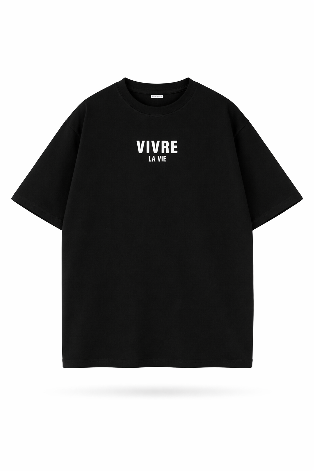 Vivre La Vie Baskılı Beyaz Oversize