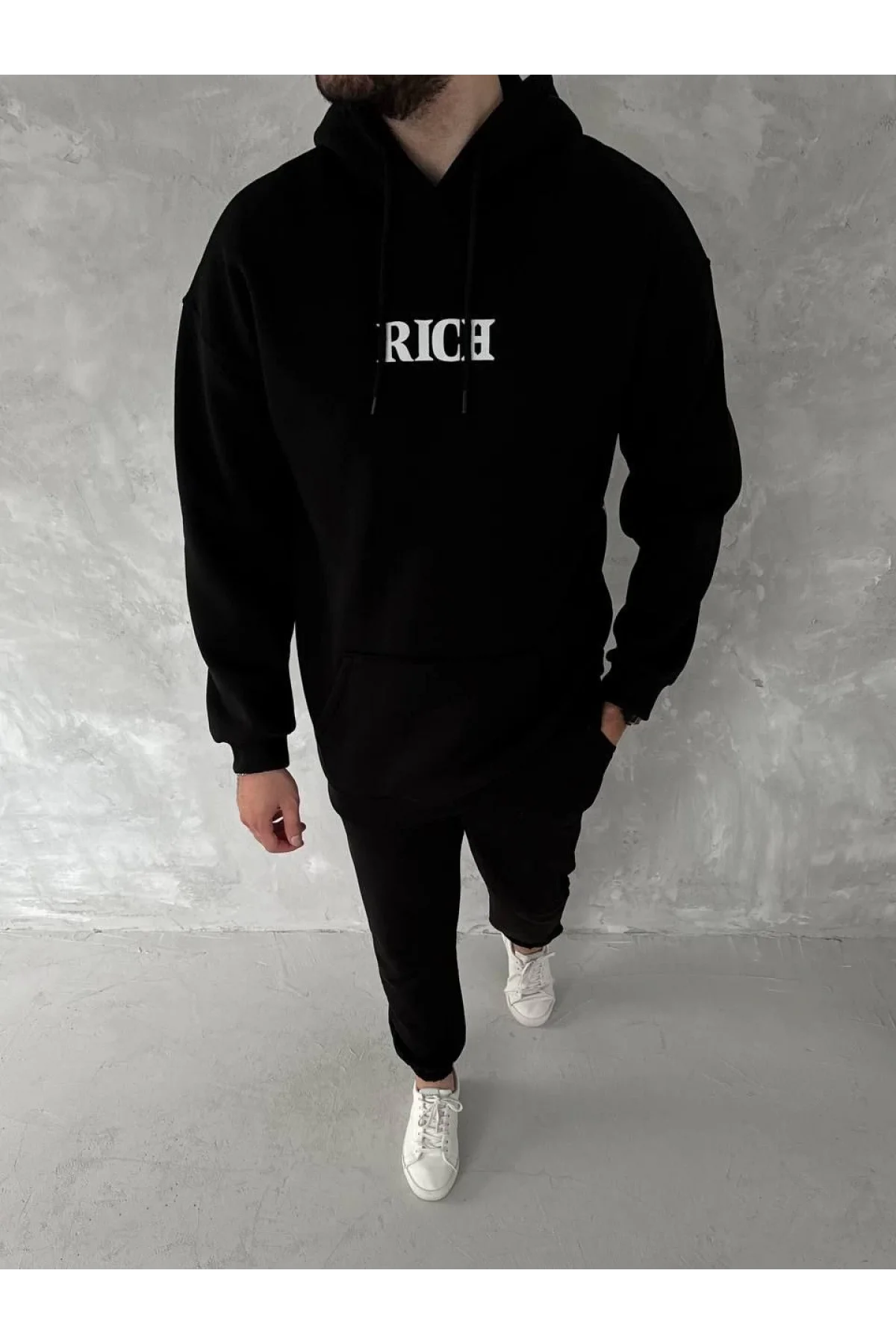 RICH Oversize Hoodie | 3 İplik Pamuk