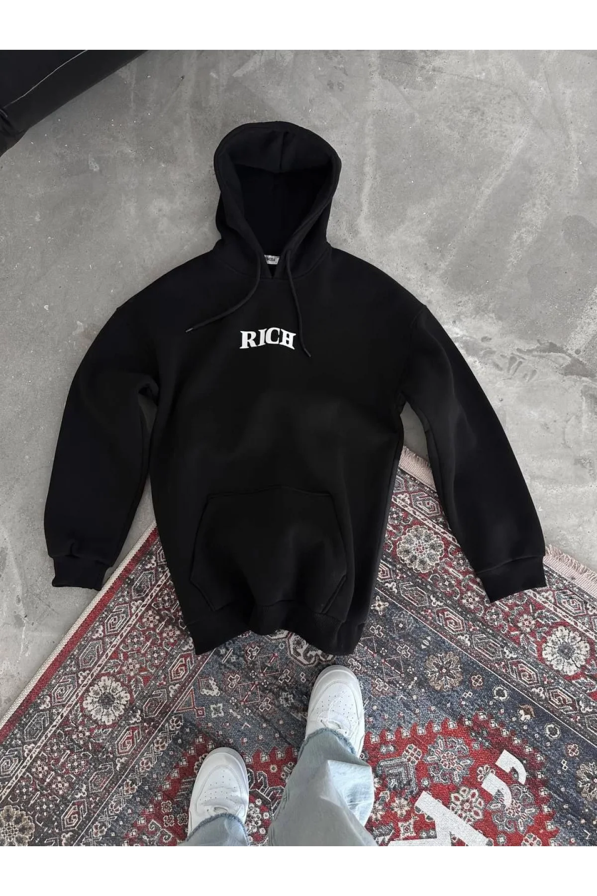 RICH Oversize Hoodie | 3 İplik Pamuk