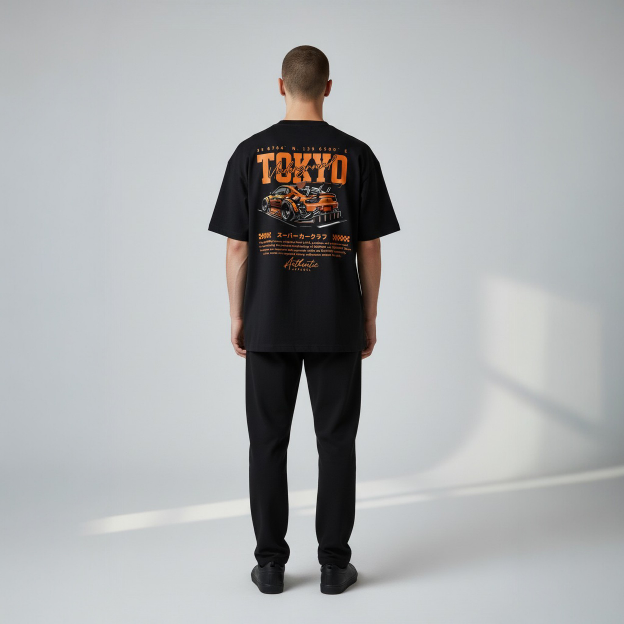 Tokyo Underground Baskılı Oversize Tişört