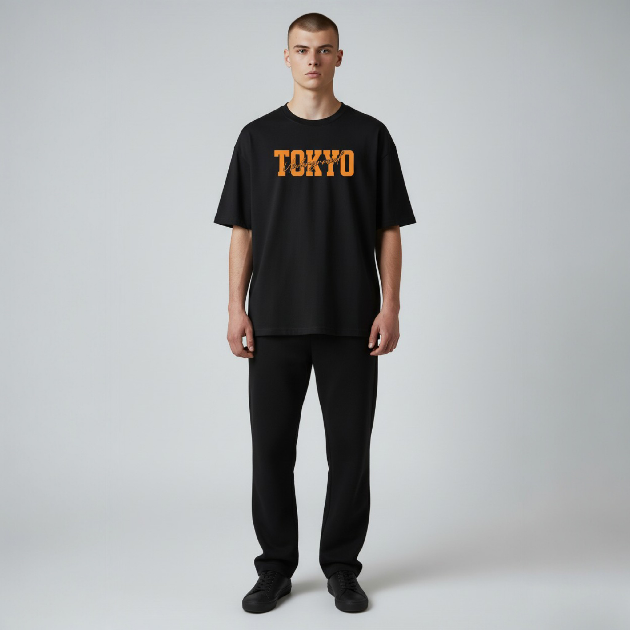 Tokyo Underground Baskılı Oversize Tişört