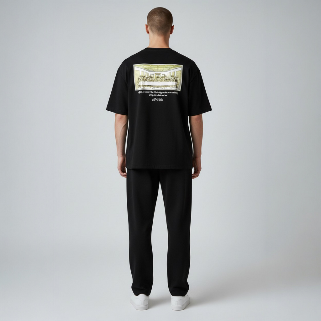 Da Vinci Baskılı Unisex Oversize T-shirt