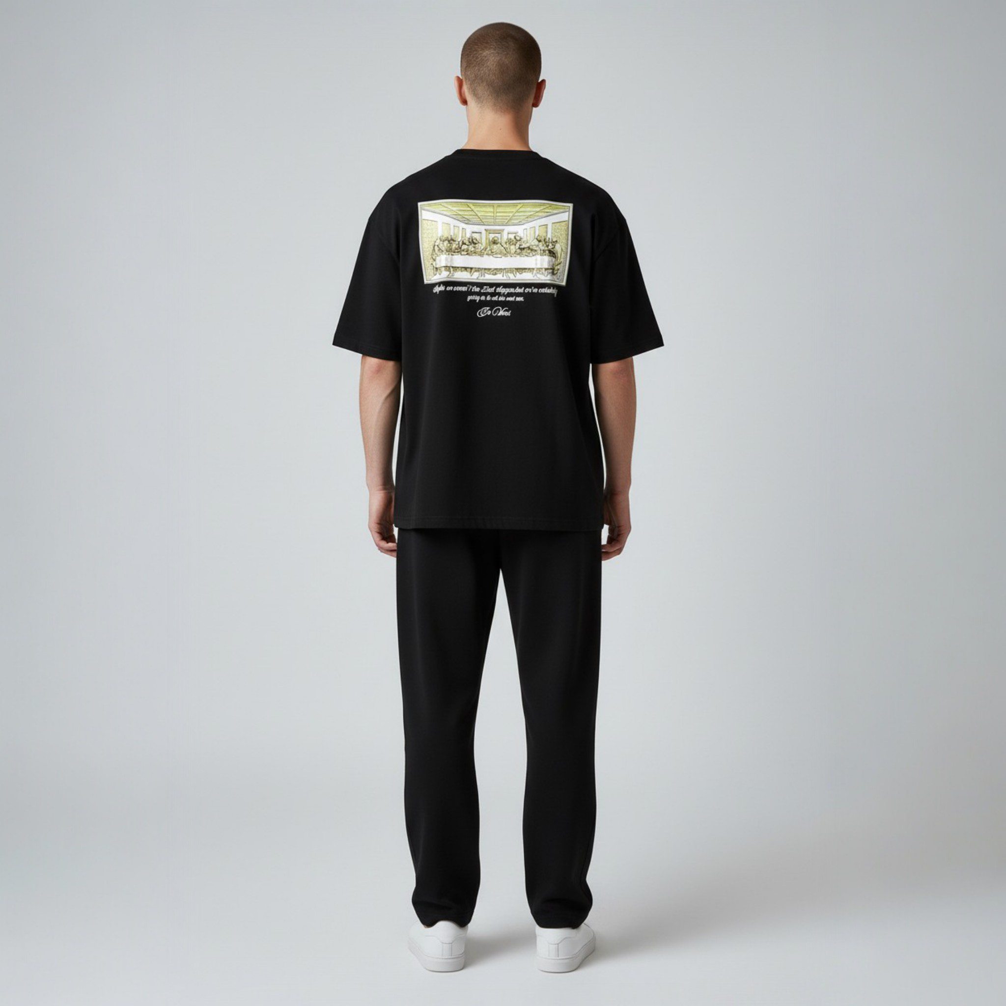 Da Vinci Baskılı Unisex Oversize T-shirt