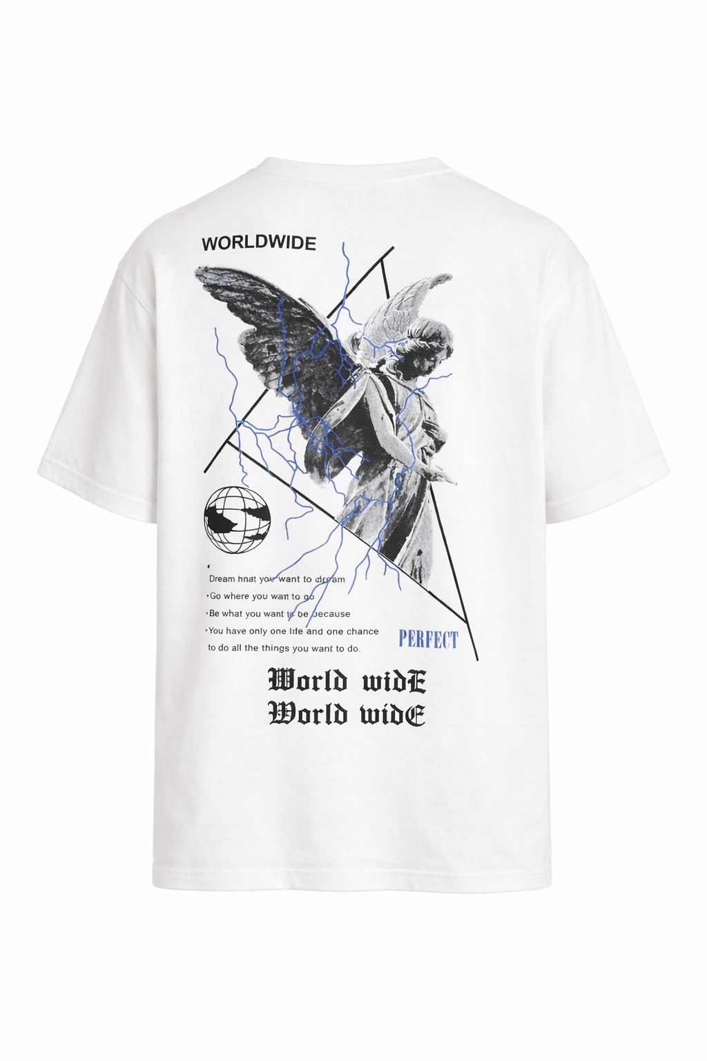 Worldwide Baskılı Oversize Tişört