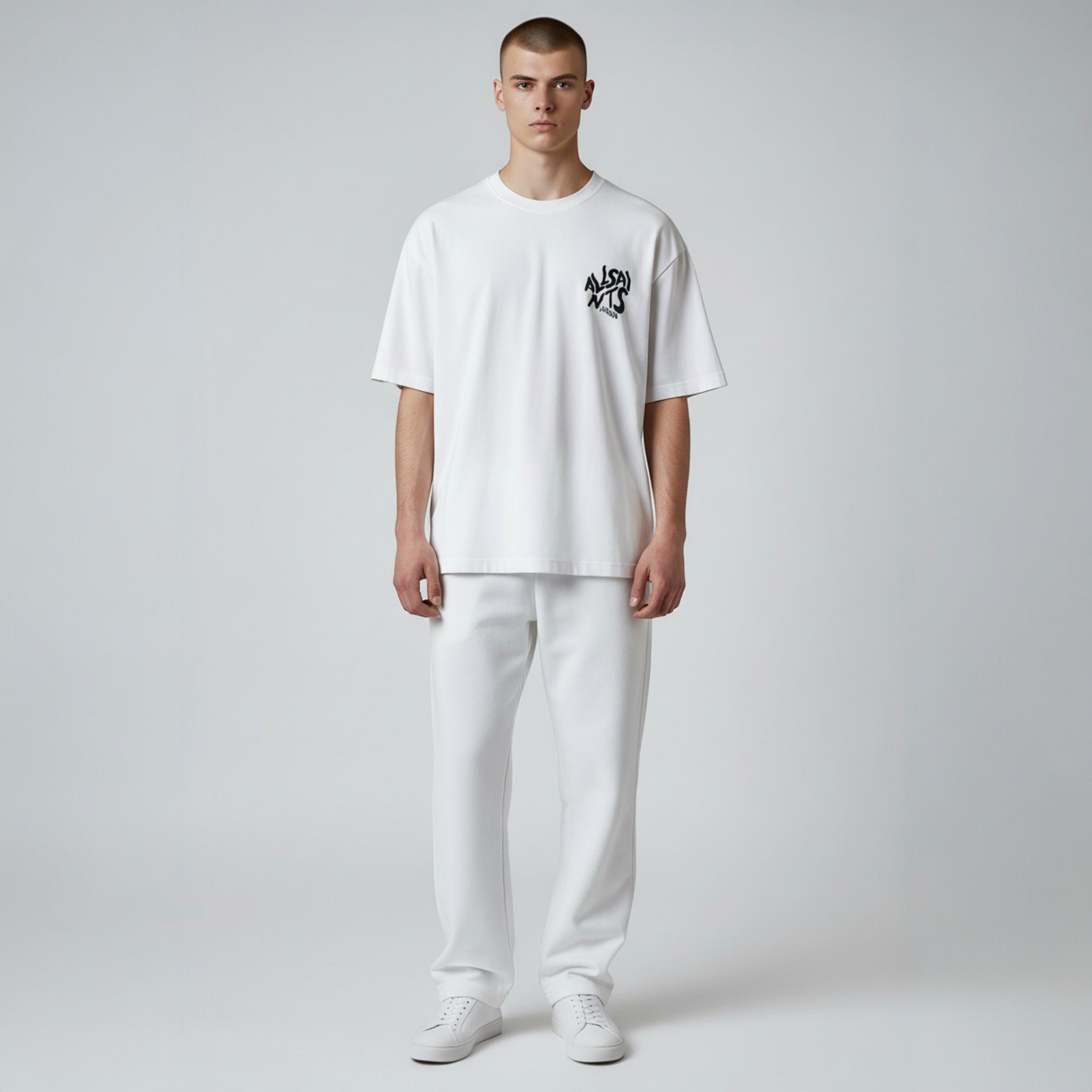 Allsaints London Oversize Baskılı Tişört