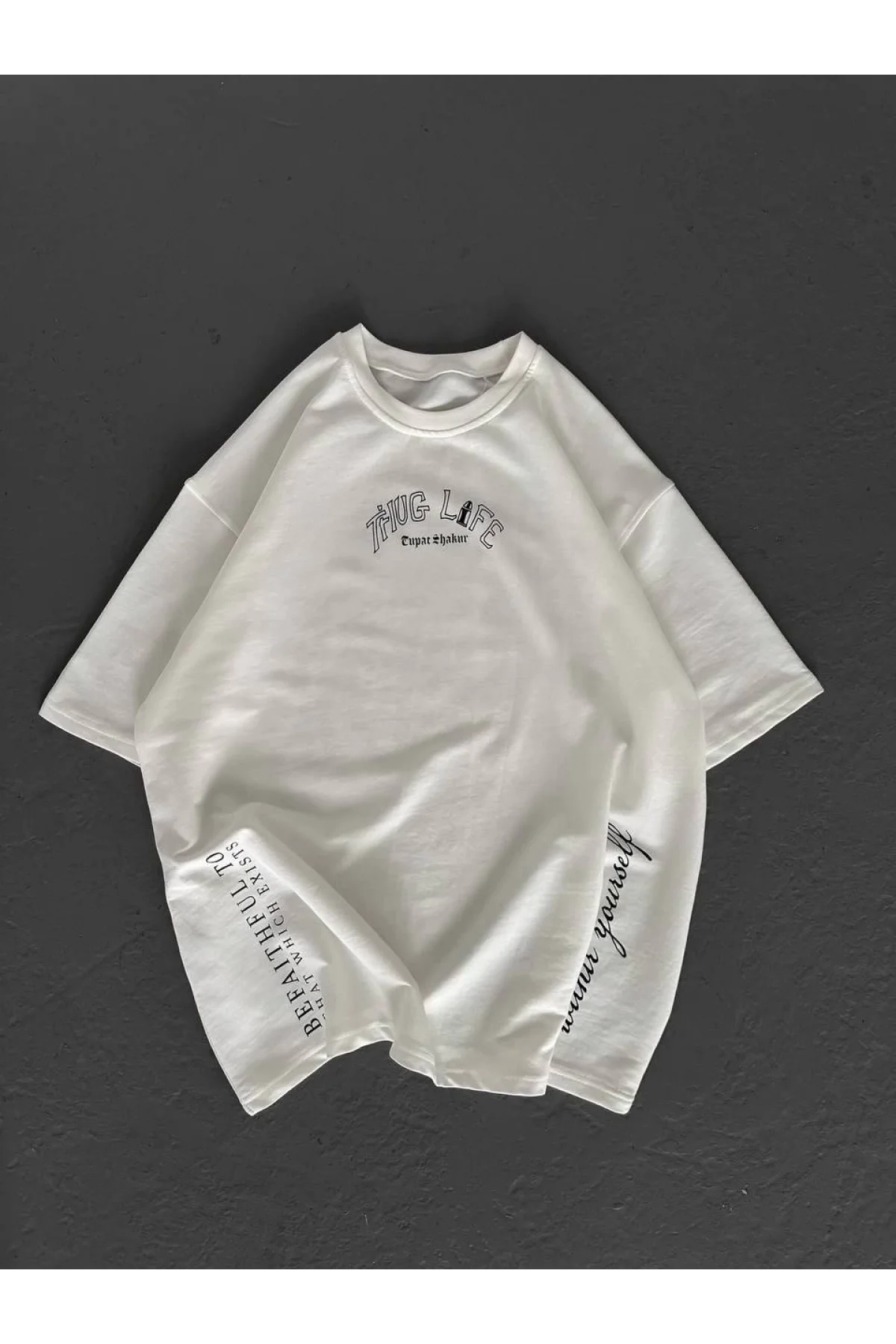 Unisex Baskılı Oversize T-Shirt