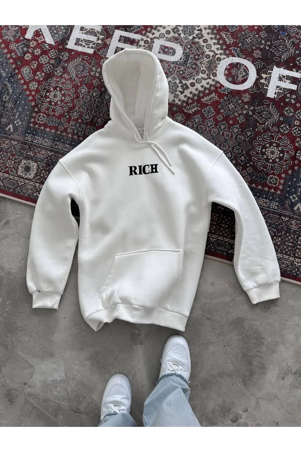 RICH Oversize Hoodie | 3 İplik Pamuk