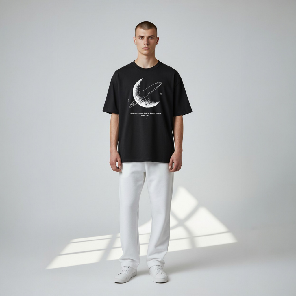 Moon Graphic Oversize T-Shirt