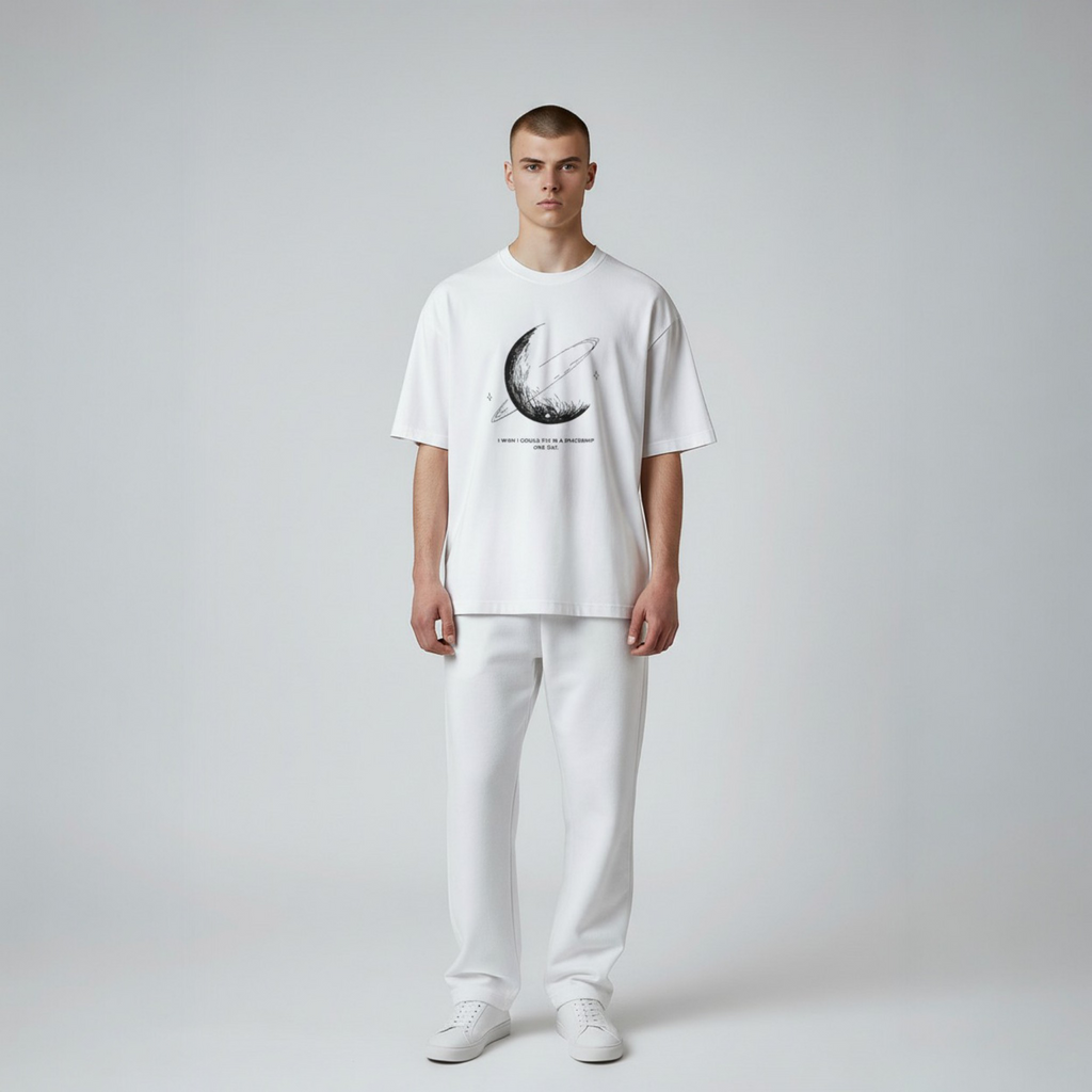 Moon Graphic Oversize T-Shirt