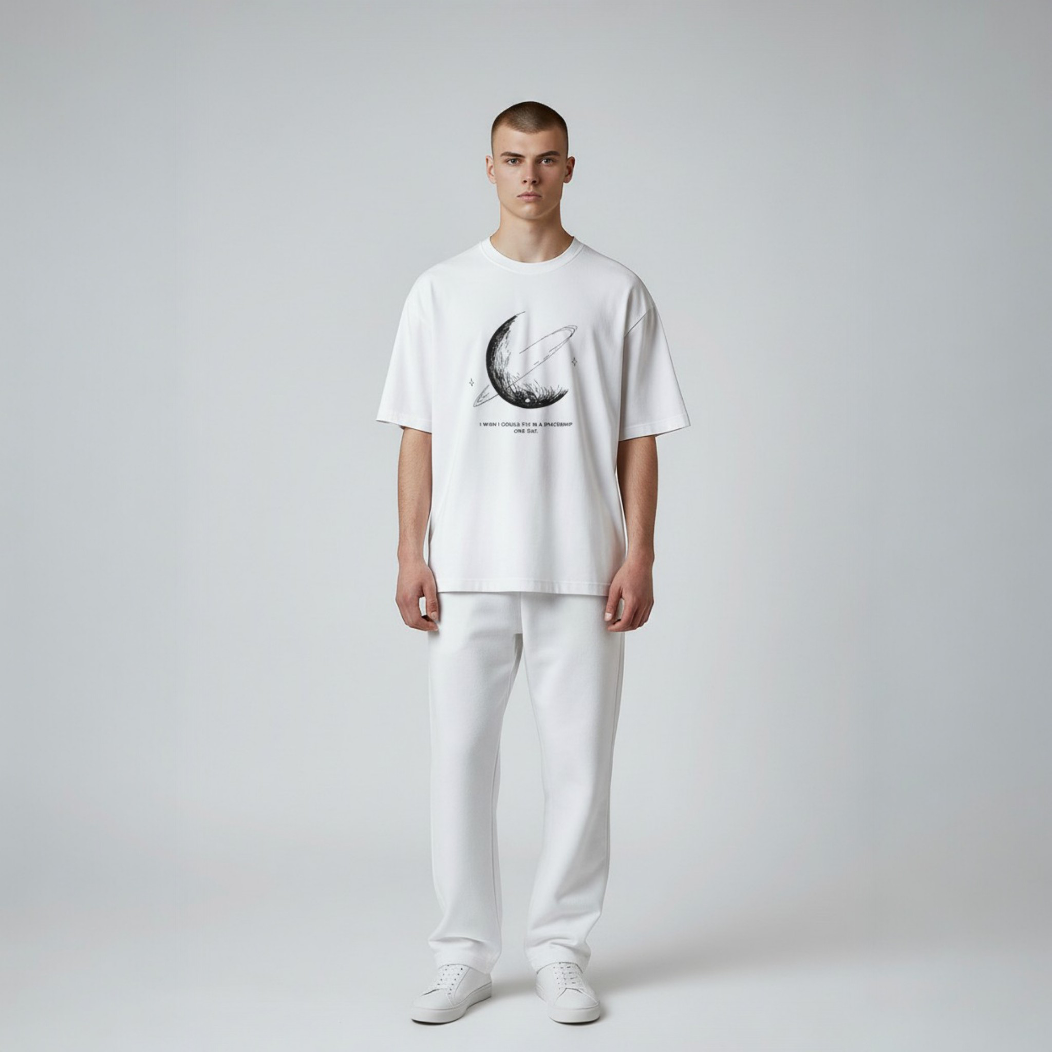 Moon Graphic Oversize T-Shirt