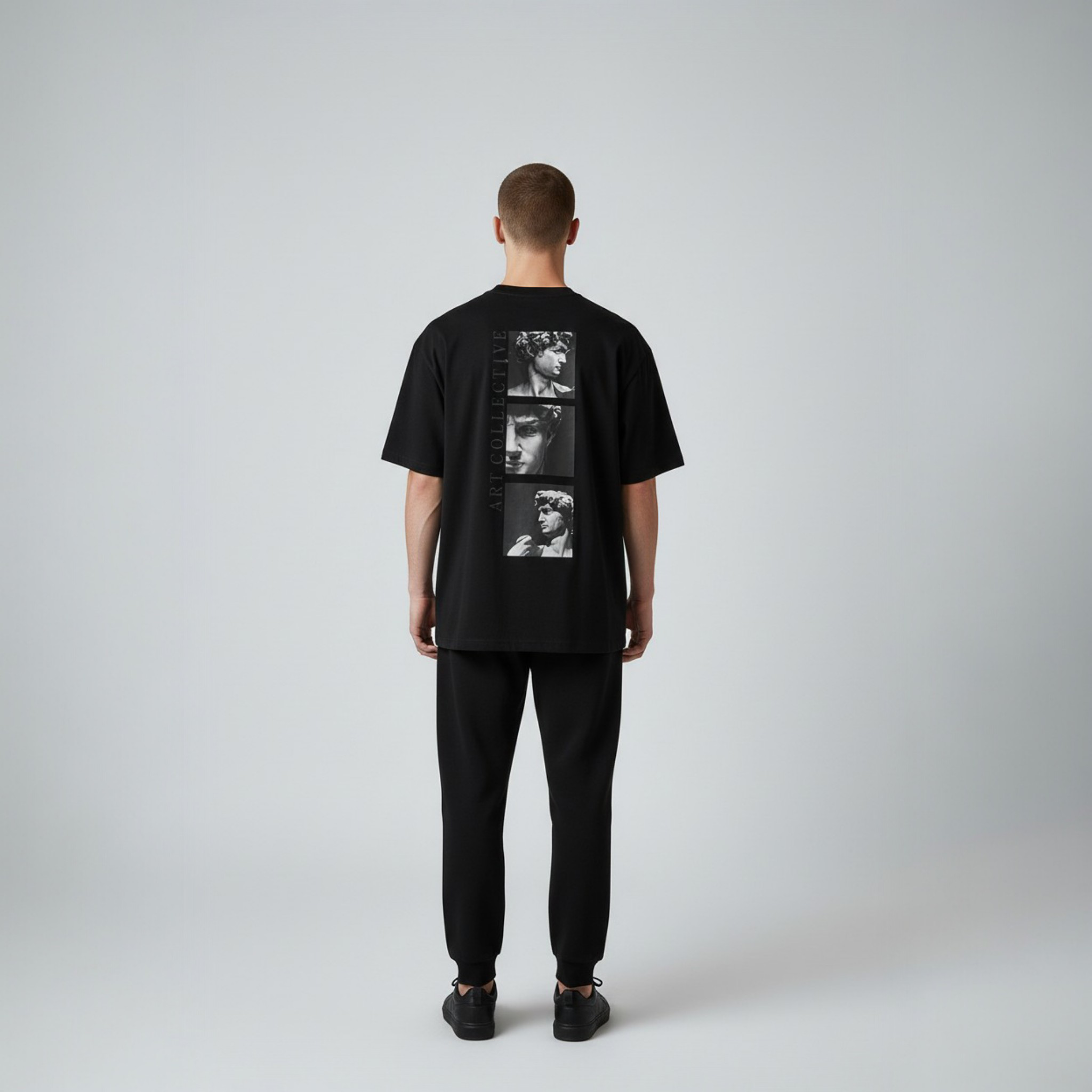 Art Collective Siyah Oversize Tişört