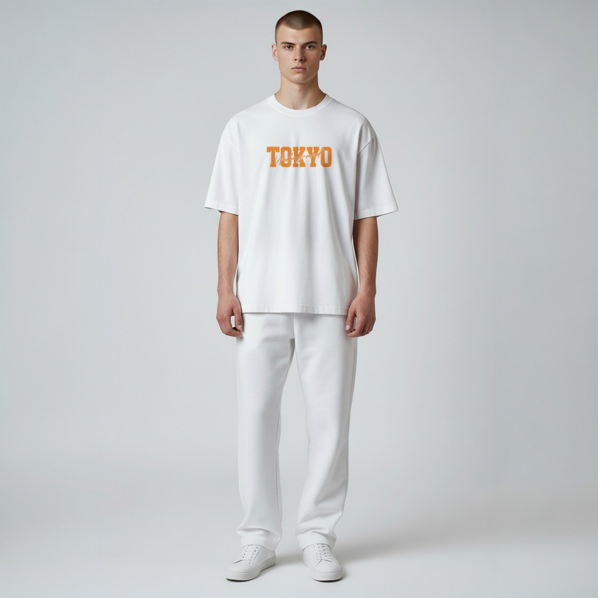 Tokyo Underground Baskılı Oversize Tişört