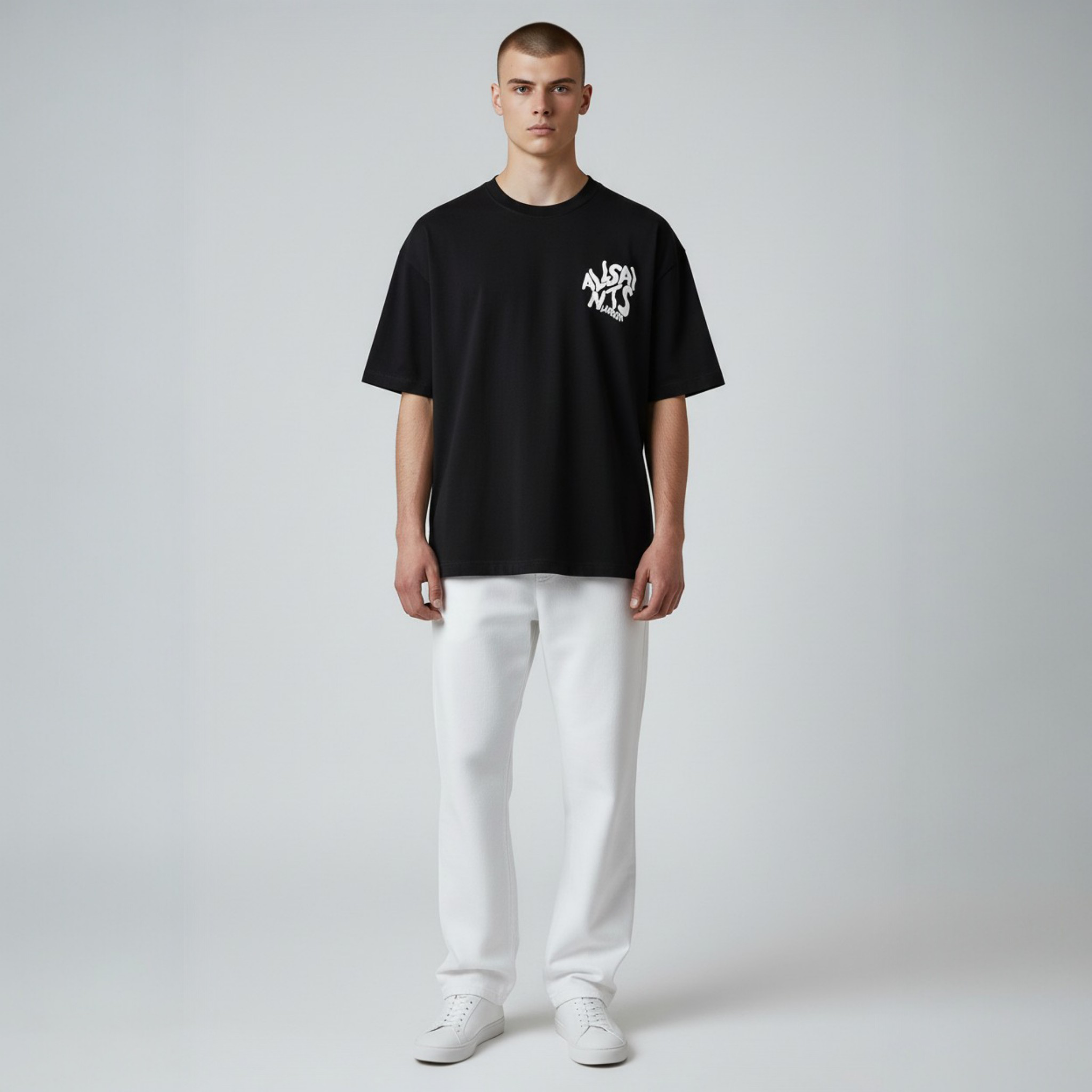 Allsaints London Oversize Baskılı Tişört